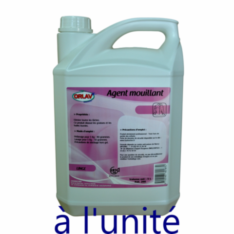 Additif Lavage Linge & Agent Mouillant Orlav 5L unité | Unipropre Landes