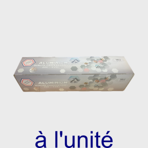 Rouleau aluminium alimentaire 200m 30cm en boîte distributrice pro | à l'unité | Unipropre