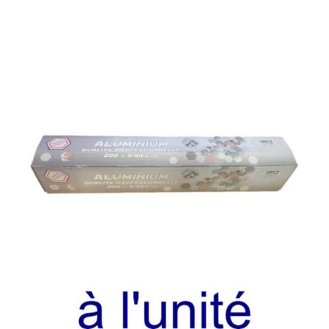 Rouleau aluminium alimentaire 200m 45cm en boîte distributrice pro | à l'unité | Unipropre