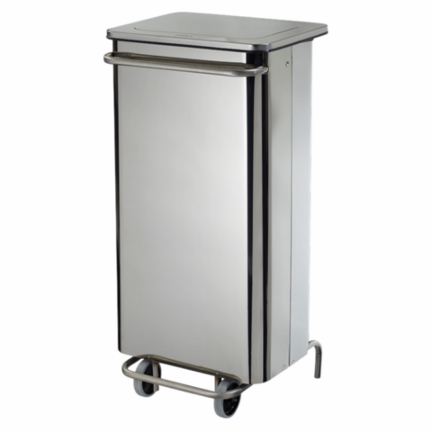 Poubelle à roulettes caréné 110L Inox | Unipropre Landes