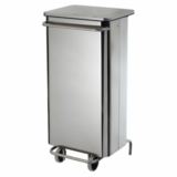 Poubelle à roulettes caréné 110L Inox | Unipropre Landes